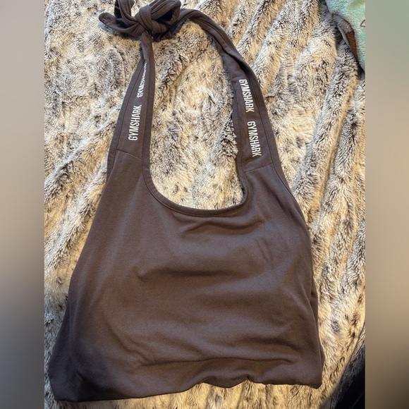 GYMSHARK EMBROIDERED LOGO GYM HALTER TANK TOP - Picture 1 of 4